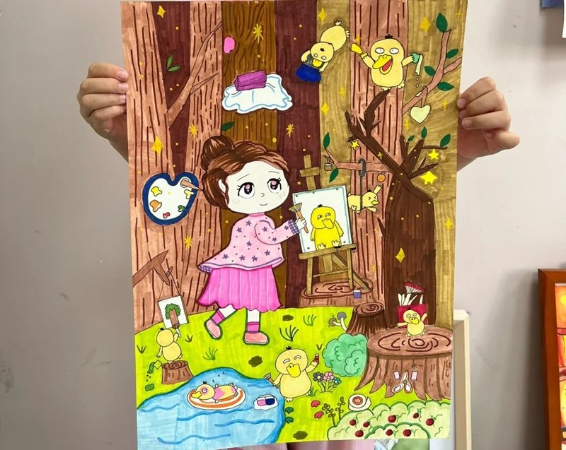 tranh vẽ ý tưởng trẻ thơ 1