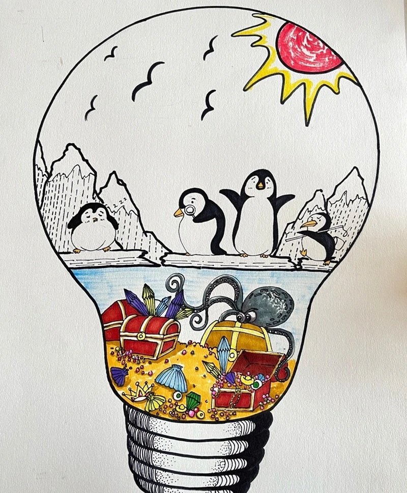 tranh vẽ ý tưởng trẻ thơ 10