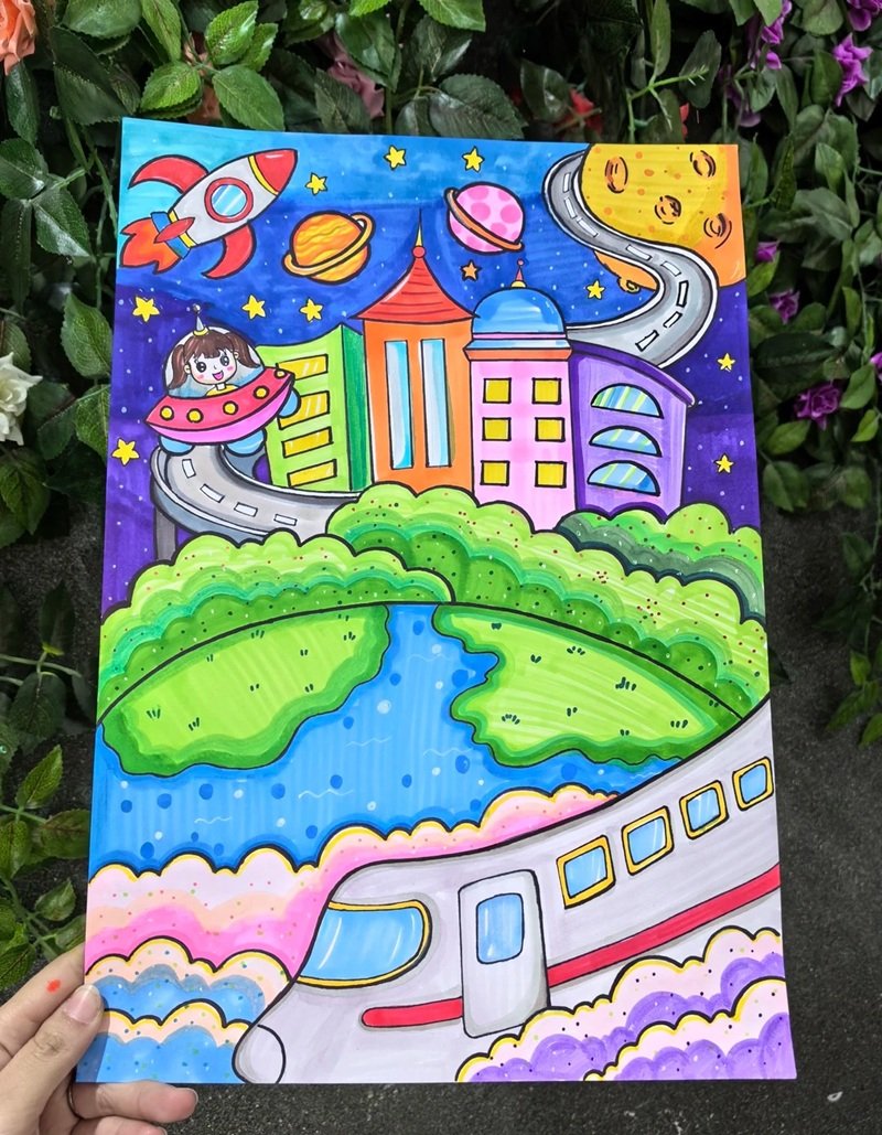 tranh vẽ ý tưởng trẻ thơ 5