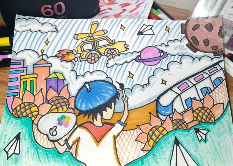 tranh vẽ ý tưởng trẻ thơ 7