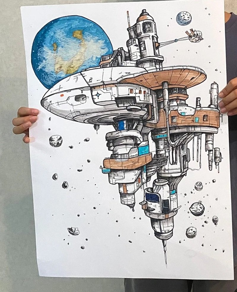 tranh vẽ ý tưởng trẻ thơ 9