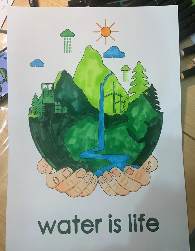 tuyên truyền vẽ tranh bảo vệ môi trường trái đất