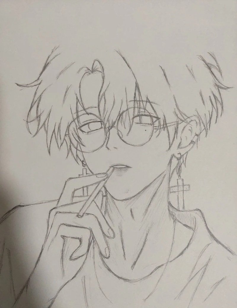 vẽ anime đơn giản cute 1