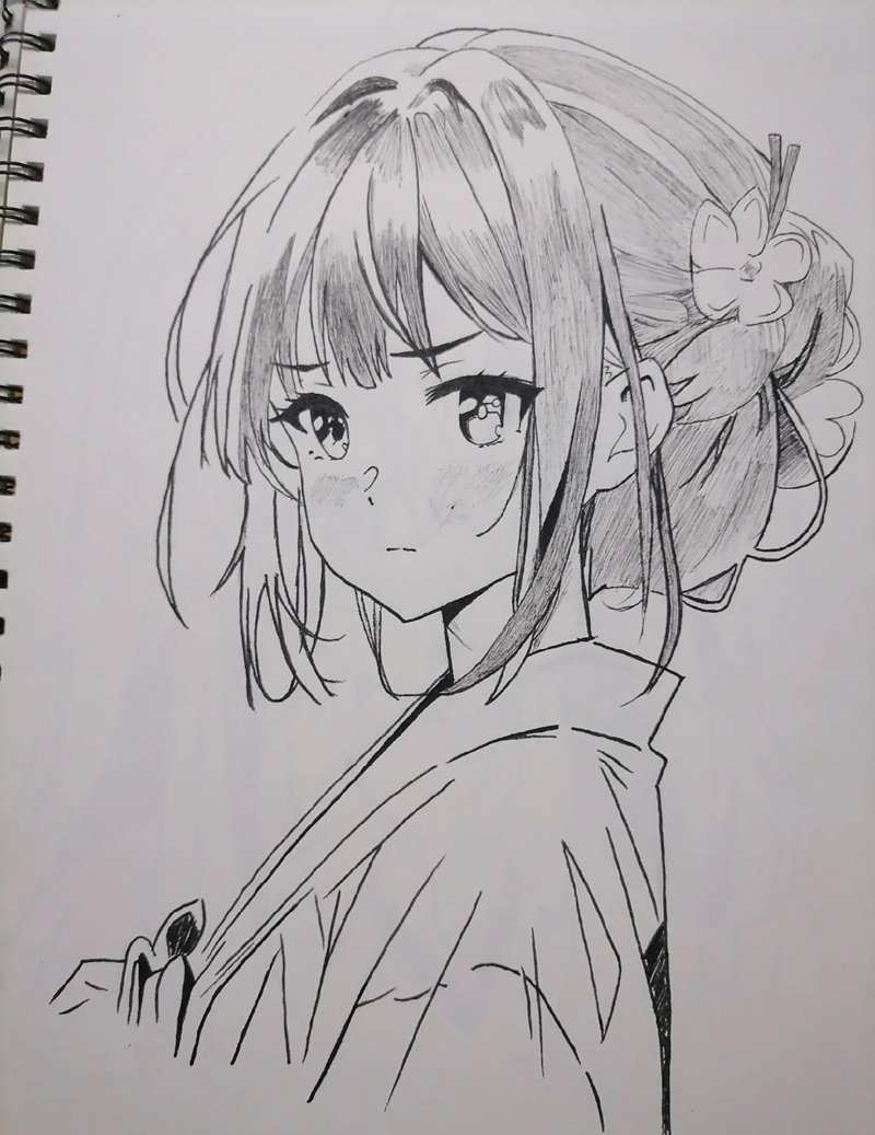 vẽ anime đơn giản cute 15