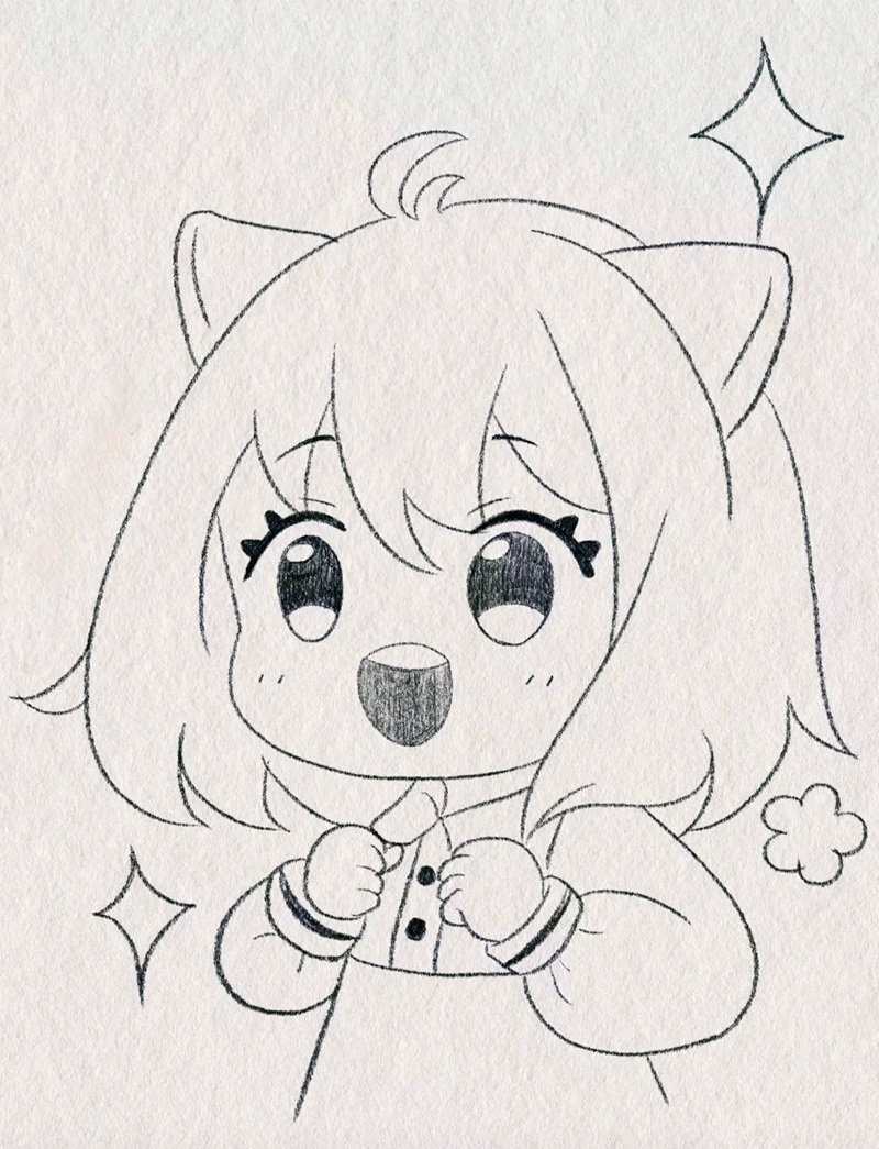 vẽ anime đơn giản cute 17