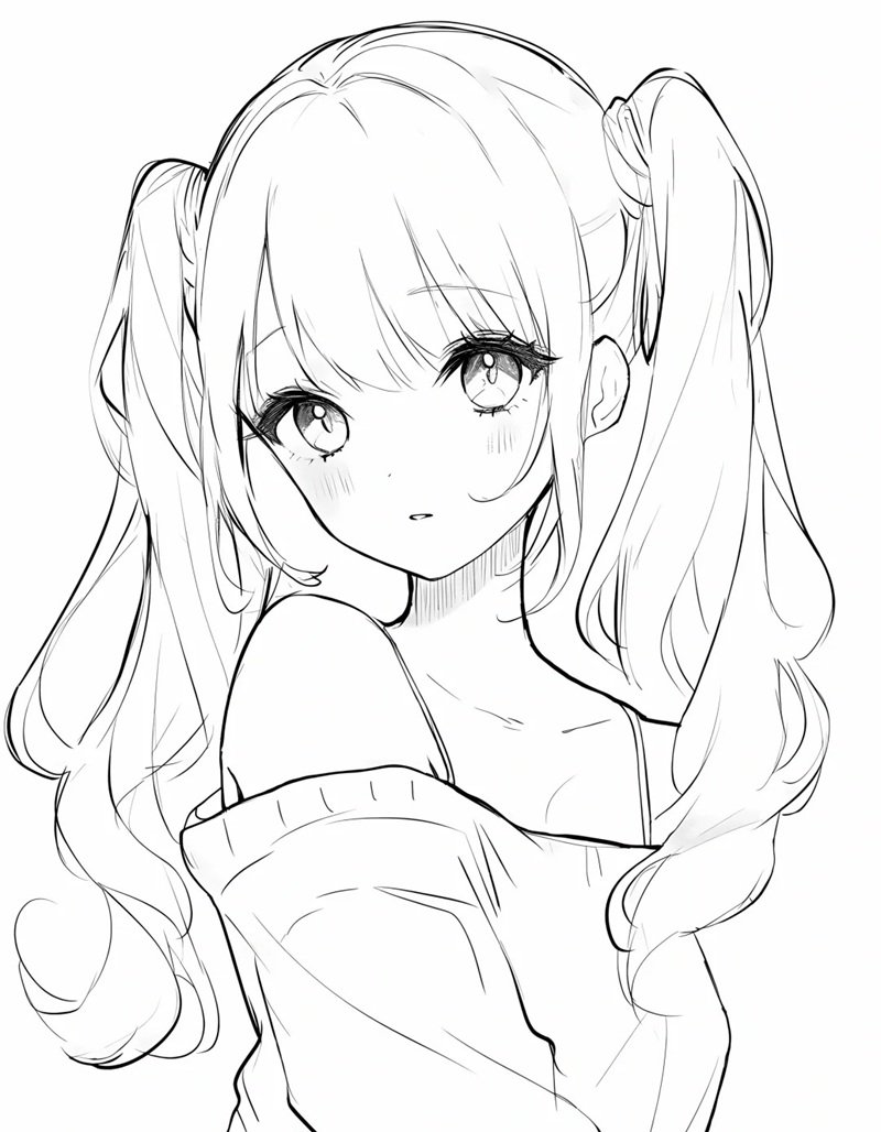 vẽ anime đơn giản cute 24