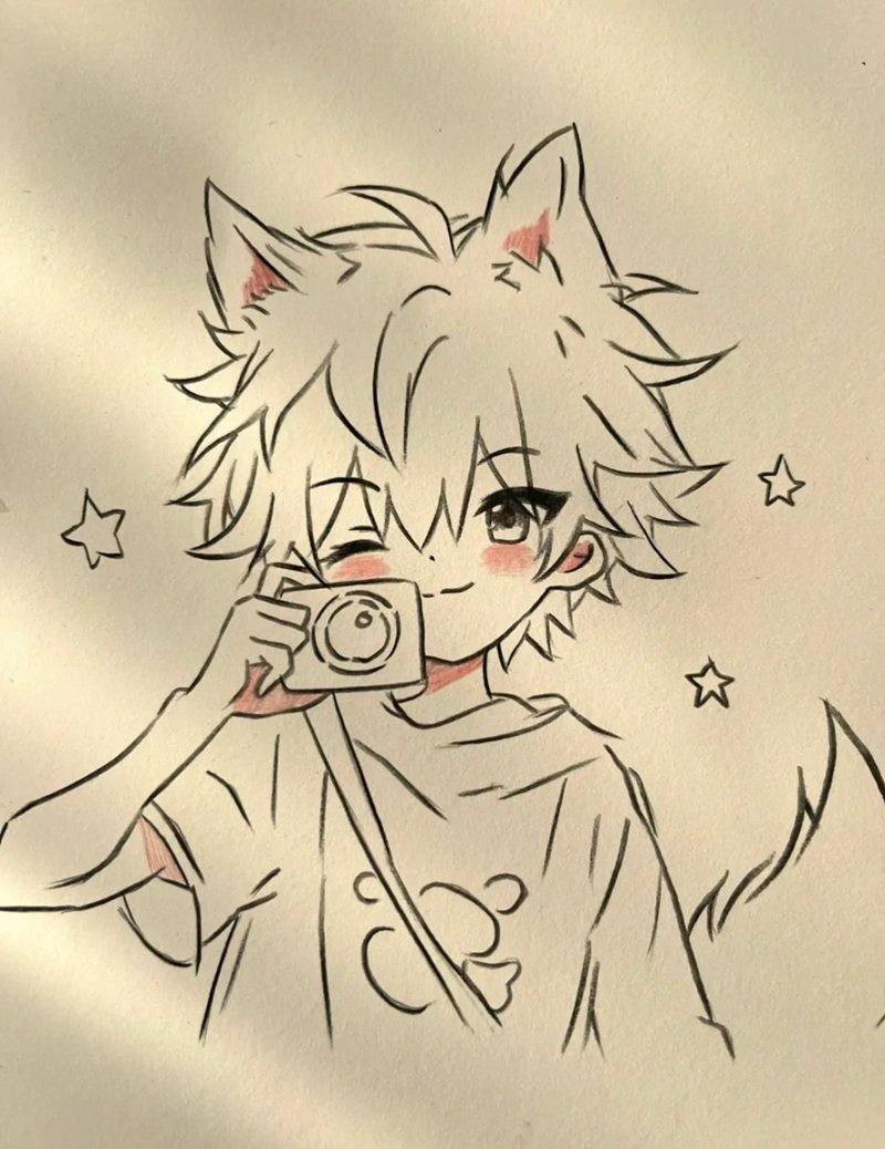 vẽ anime đơn giản cute 27