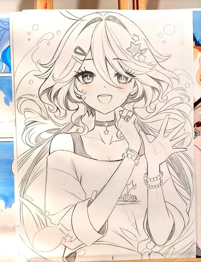 vẽ anime đơn giản cute 35