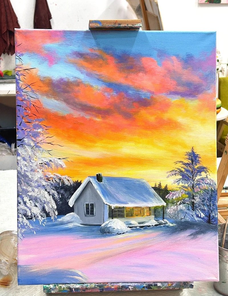 vẽ cảnh thiên nhiên 10