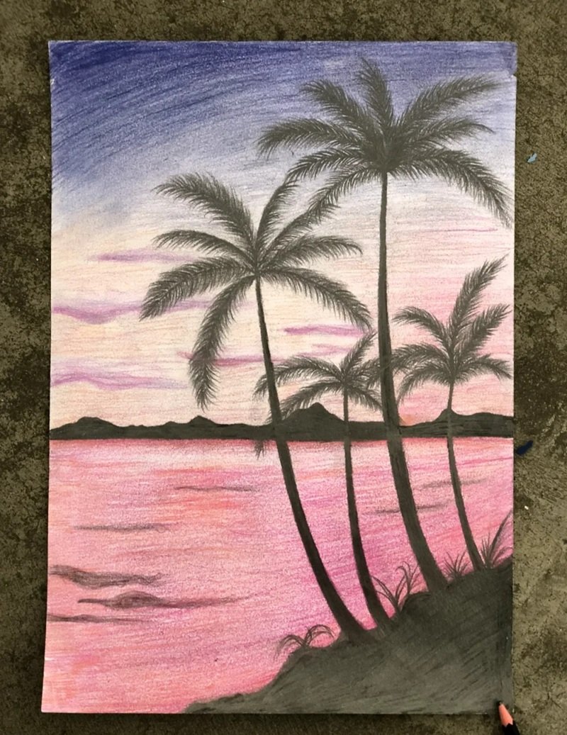 vẽ cảnh thiên nhiên 14