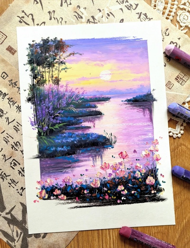 vẽ cảnh thiên nhiên 24