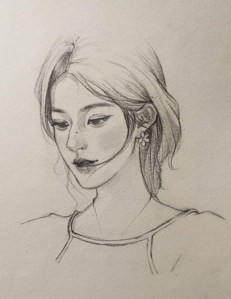 vẽ chân dung đơn giản nhất 10