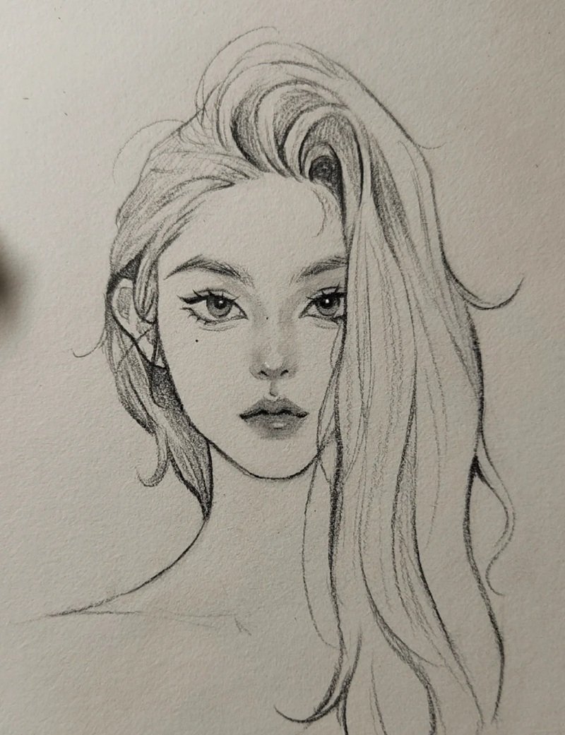 vẽ chân dung đơn giản nhất 14