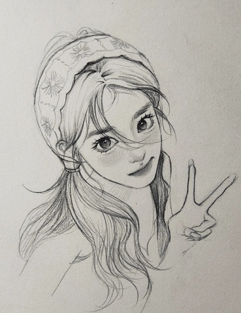 vẽ chân dung đơn giản nhất 16