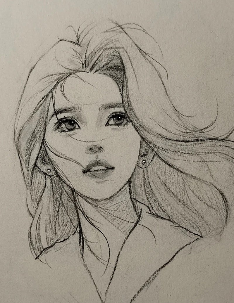 vẽ chân dung đơn giản nhất 17