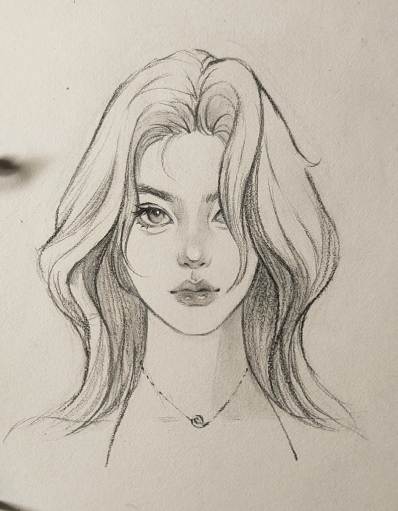 vẽ chân dung đơn giản nhất 6