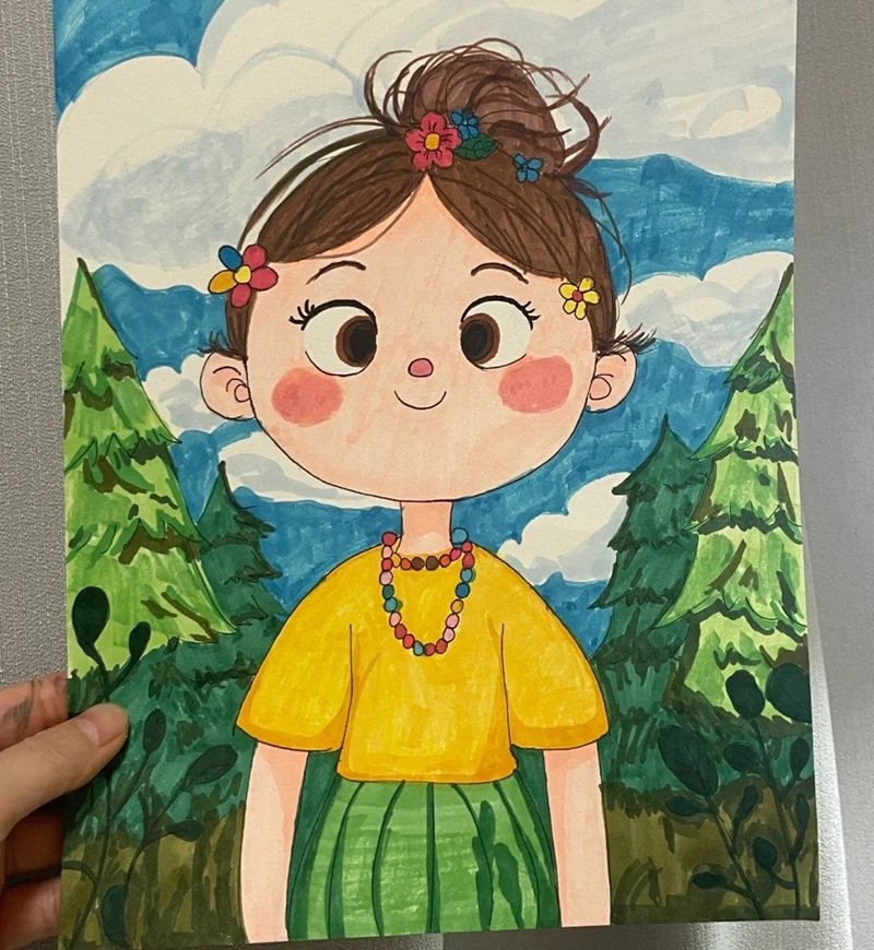 vẽ chân dung lớp 8 34