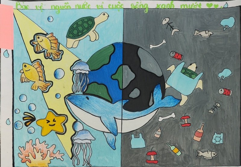 vẽ chủ đề bảo vệ môi trường 12