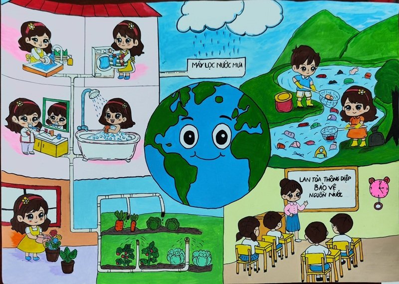 vẽ chủ đề bảo vệ môi trường 25