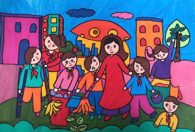 vẽ chủ đề bảo vệ môi trường 3