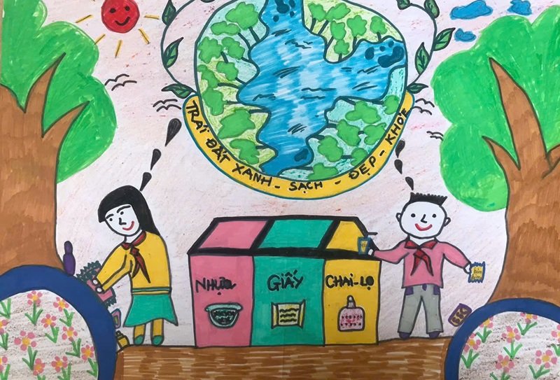 vẽ chủ đề bảo vệ môi trường 4