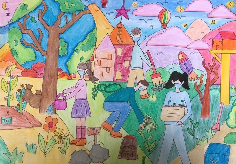 vẽ chủ đề bảo vệ môi trường 6