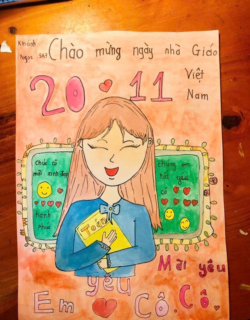 vẽ cô giáo đơn giản 14