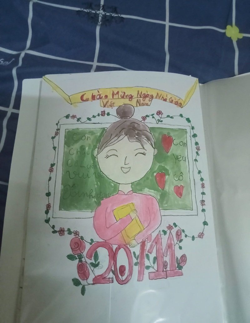 vẽ cô giáo đơn giản 15