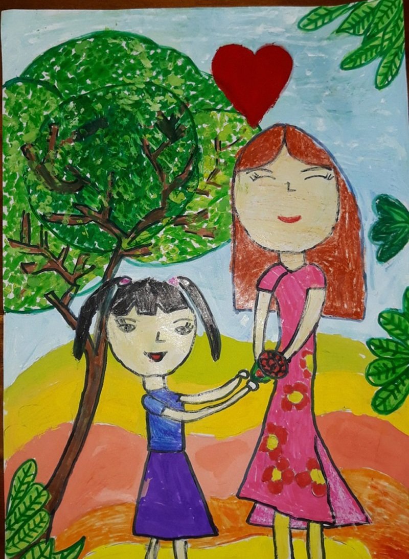 vẽ cô giáo đơn giản 22