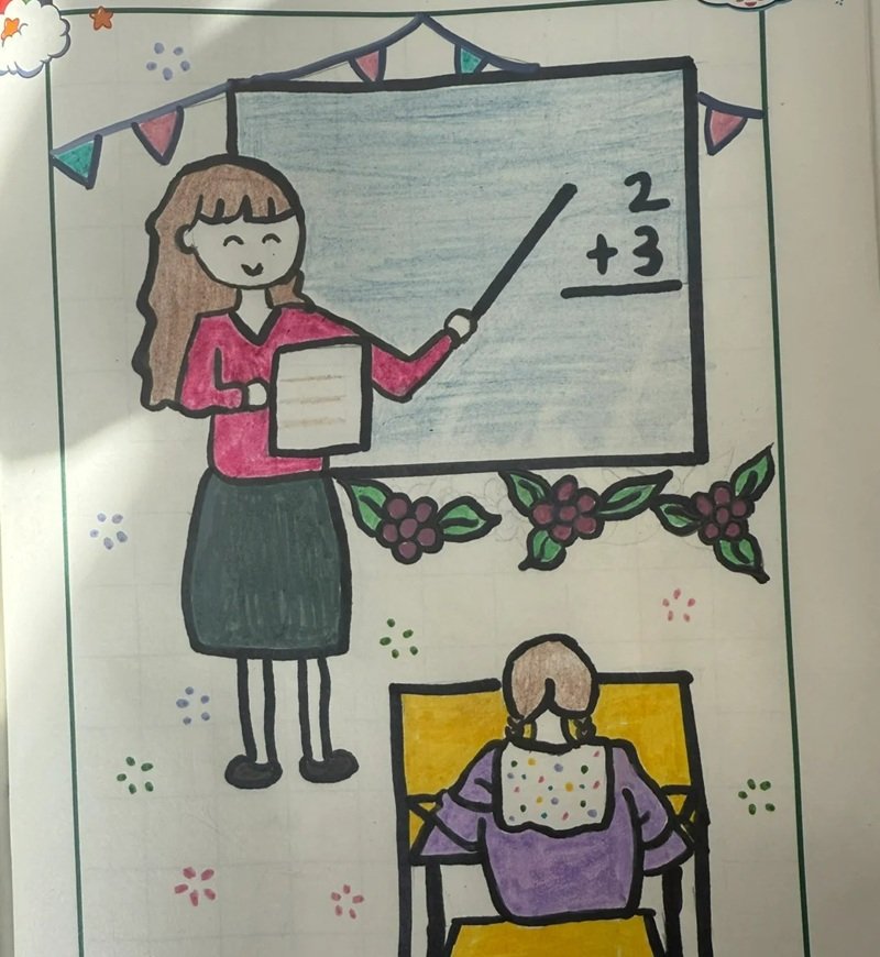 vẽ cô giáo đơn giản 27