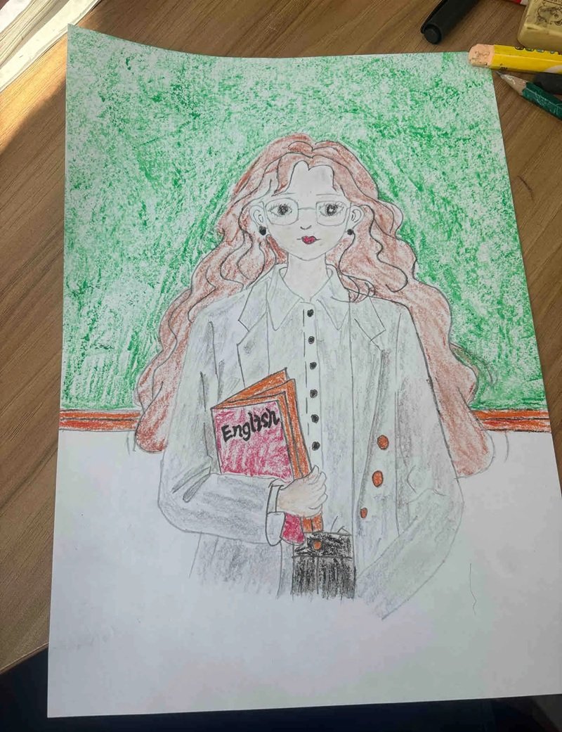 vẽ cô giáo đơn giản 29