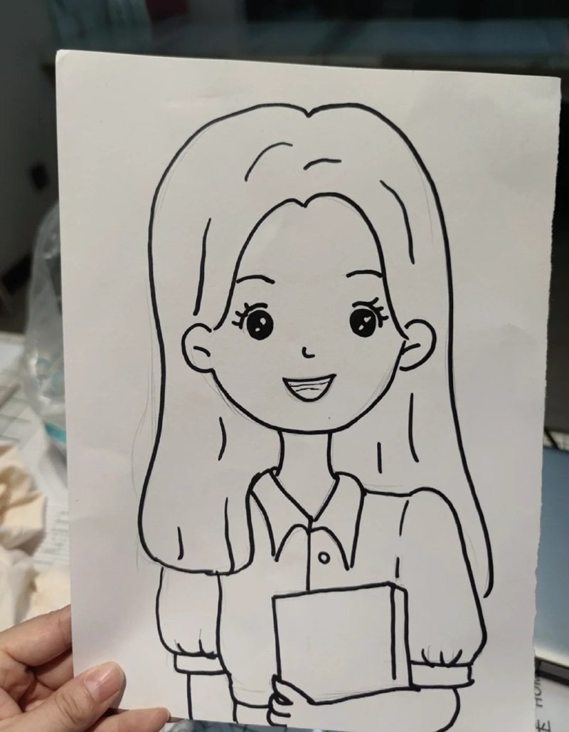 vẽ cô giáo đơn giản 33