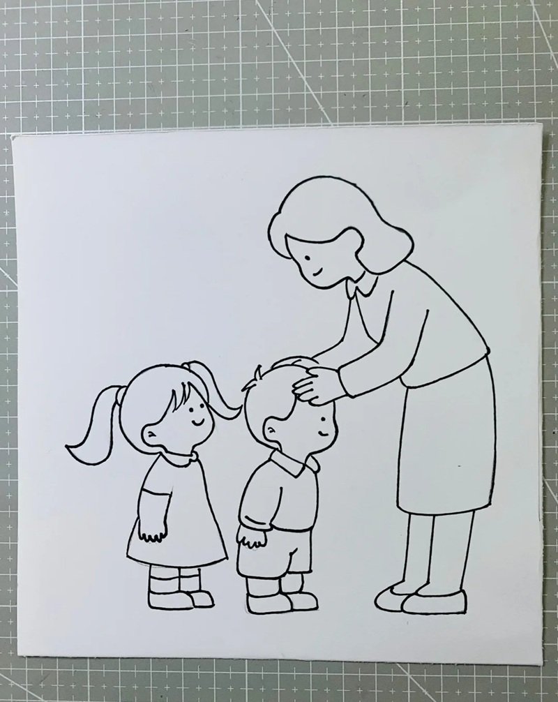 vẽ cô giáo đơn giản 36