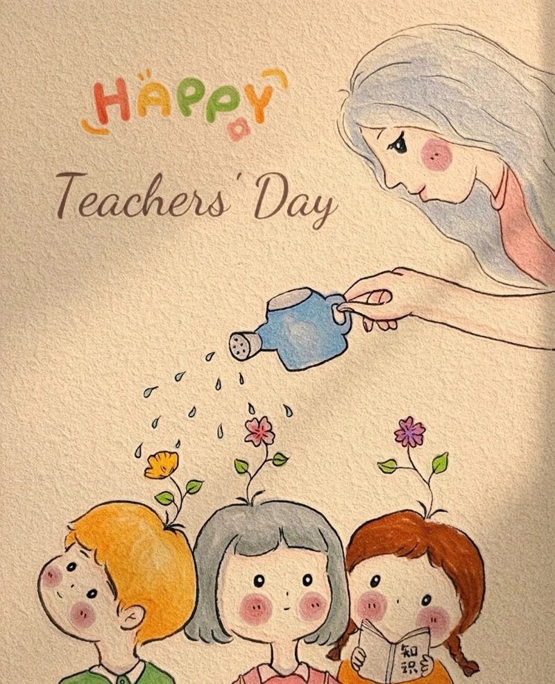 vẽ cô giáo đơn giản 38