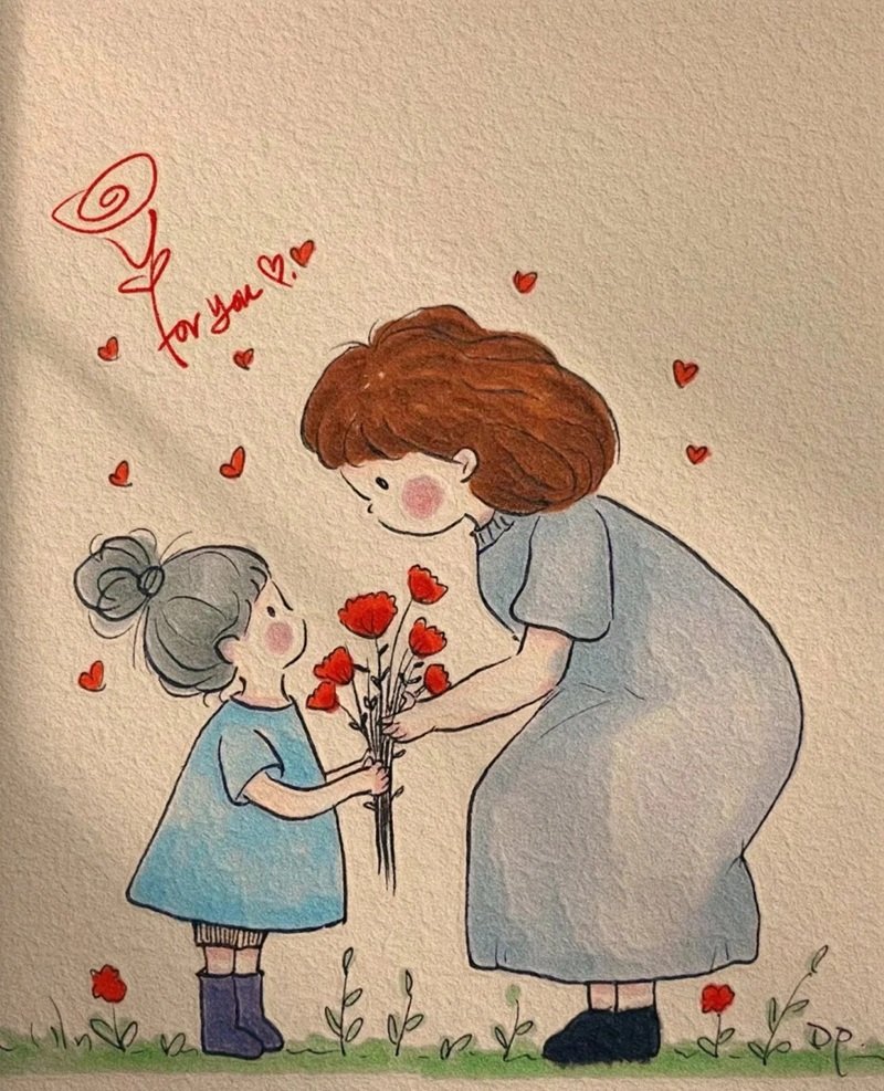 vẽ cô giáo đơn giản 39