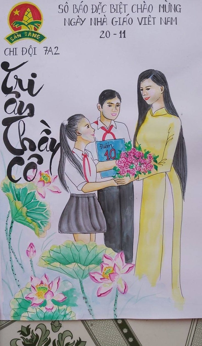 vẽ cô giáo đơn giản 4