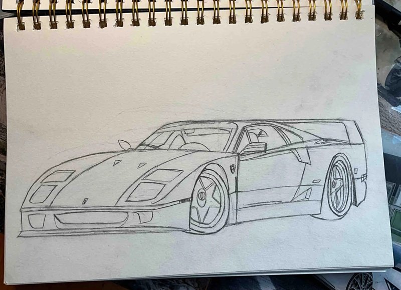 vẽ ô tô đơn giản 22