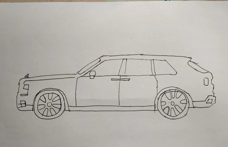 vẽ ô tô đơn giản 24