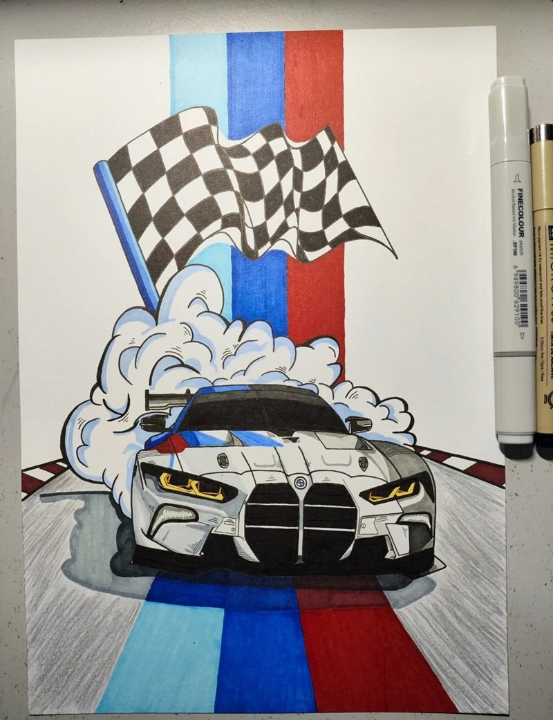 vẽ ô tô đơn giản 3