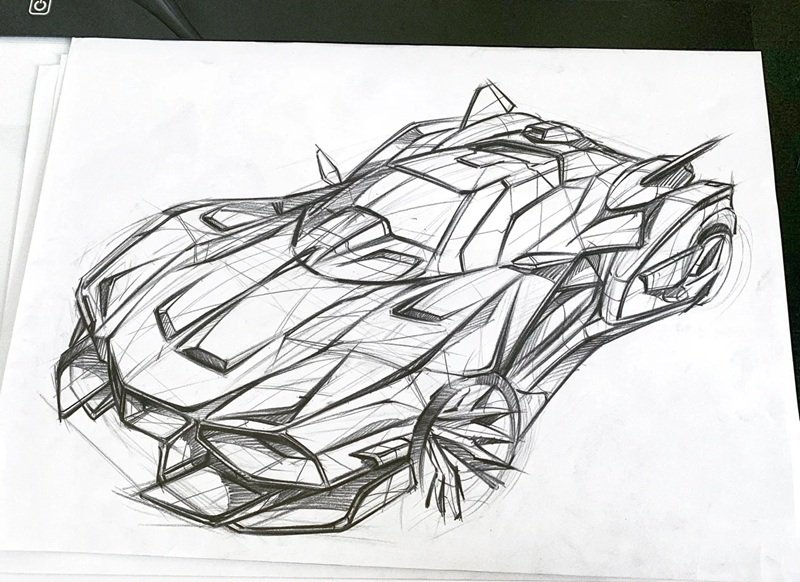 vẽ ô tô đơn giản 8