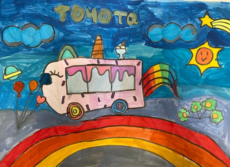 vẽ ô tô mơ ước của em 14