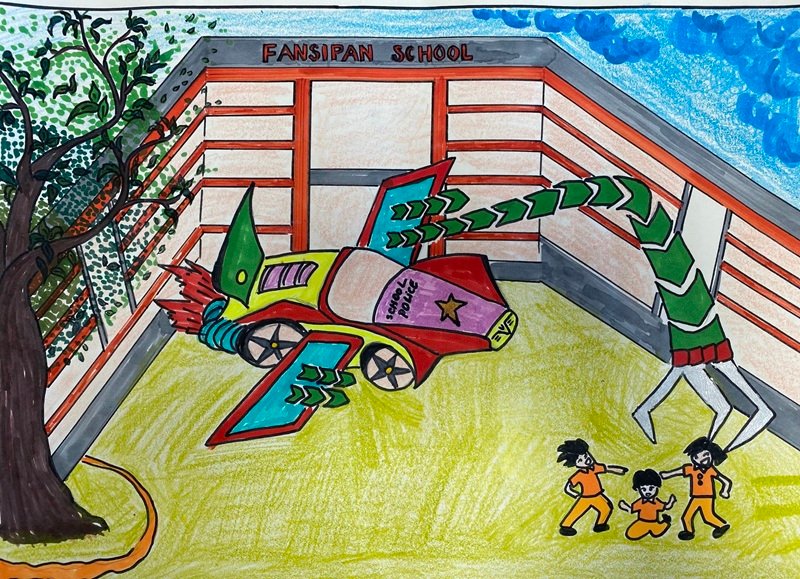 vẽ ô tô mơ ước của em 16