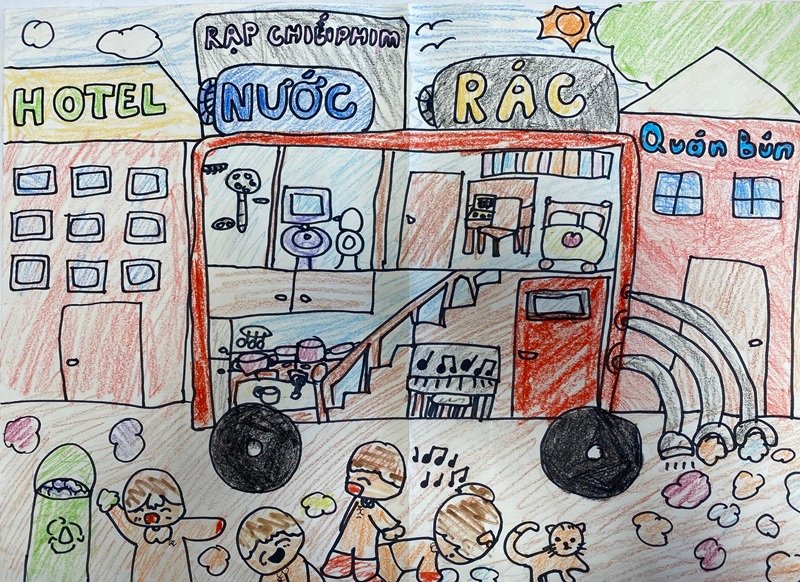 vẽ ô tô mơ ước của em 2