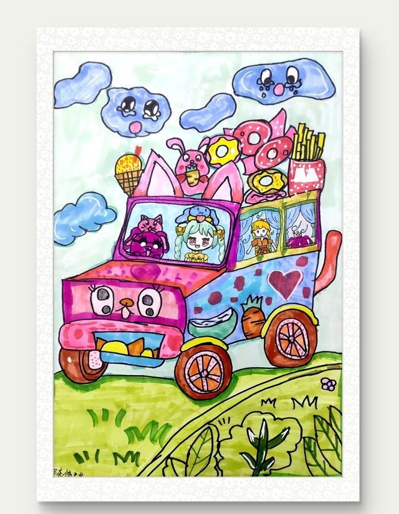 vẽ ô tô mơ ước của em 30