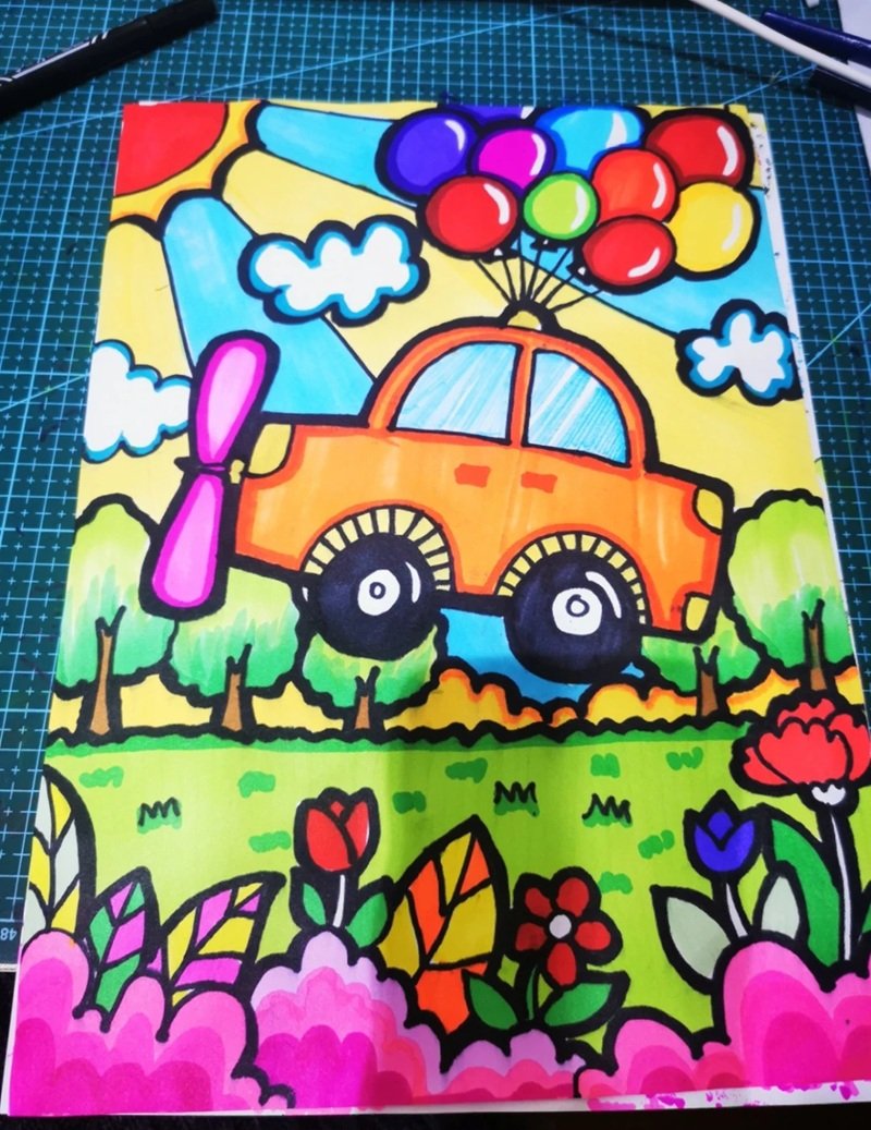 vẽ ô tô mơ ước của em 31