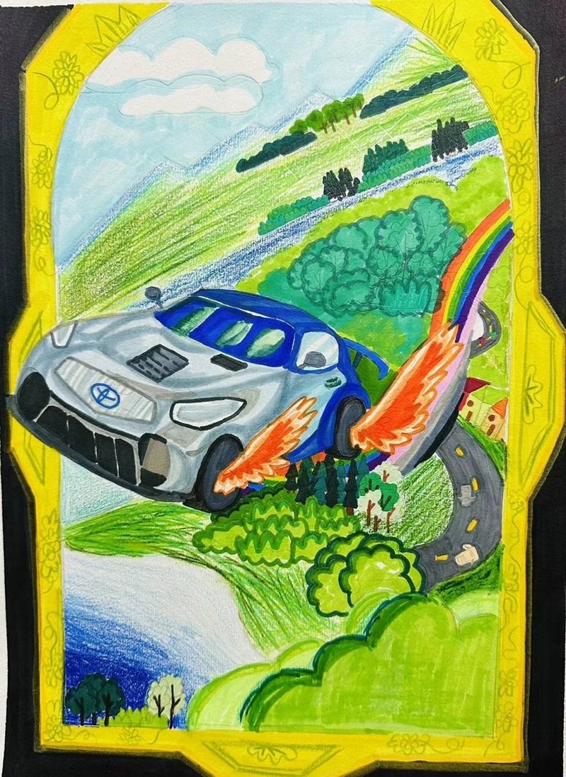 vẽ ô tô mơ ước của em 32