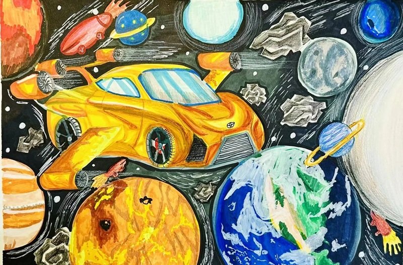 vẽ ô tô mơ ước của em 36