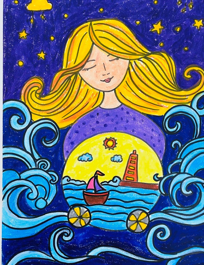 vẽ ô tô mơ ước của em 6