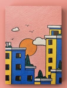 Tuyển chọn 90+ tranh vẽ thành phố đẹp mê ly