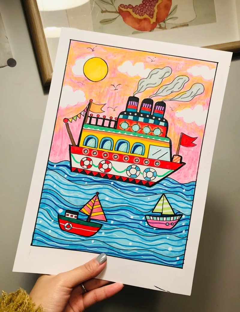 vẽ thuyền đơn giản 12